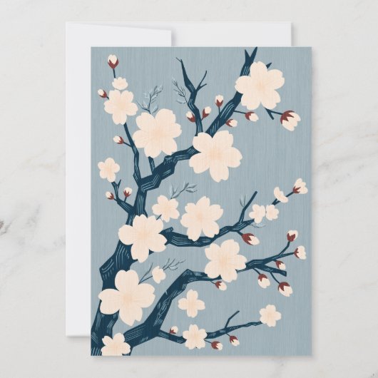 Japandi (skandi-japanisch) Hochzeit Einladung (Rückseite)