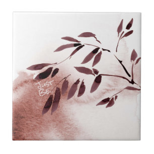 Japandi-Stil-Aquarell-Bambus-Abstrakt Fliese