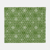 Japandi Stil Snowflake Fleecedecke (Vorderseite (Horizontal))