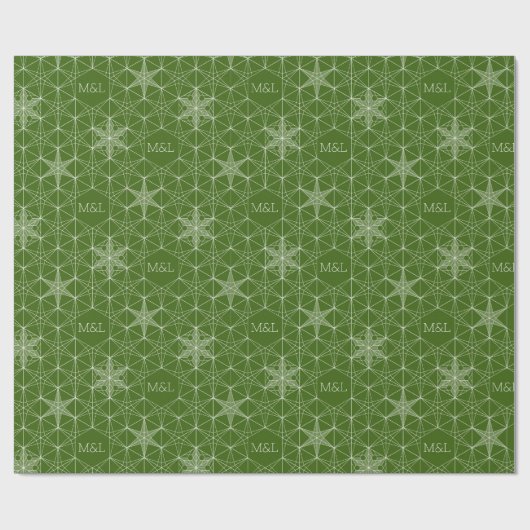 Japandi Stil Snowflake Geschenkpapier (Flach)