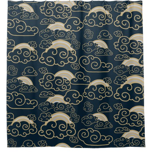 Japandi Style Wohngestaltung Duschvorhang (Vorderseite)