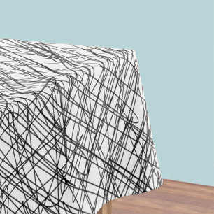 Japandi Textil Stil einfache Linien Skribble Tischdecke