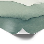 Japandi Wasserfarbe Blumenstrauß | Poster (Ecke)