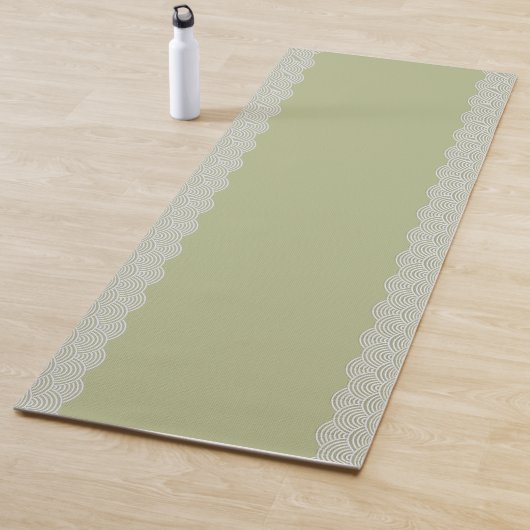 Japandi Wave Muster Sage Green Yogamatte (Beispiel)