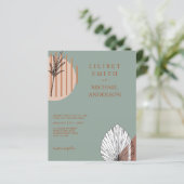 Japandi Wedding Scandinavian Abstrakt Geometric (Stehend Vorderseite)