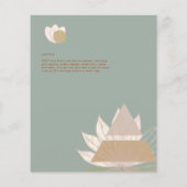 Japandi Wedding Scandinavian Abstrakt Geometric Flyer (Hinten)