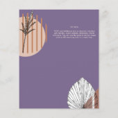 Japandi Wedding Scandinavian Abstrakt Geometric Flyer (Hinten)