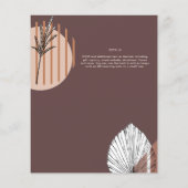 Japandi Wedding Scandinavian Abstrakt Geometric Flyer (Hinten)