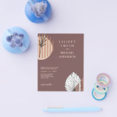 Japandi Wedding Scandinavian Abstrakt Geometric Flyer (Einzeln)