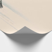 JAPANE WOODBLOCK BIRD DRUCKEN PEACH Wrapping Paper Geschenkpapier (Ecke)