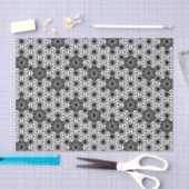 Japaner Asanoha Muster - Weiß und Schwarzes Seidenpapier (Handwerk)