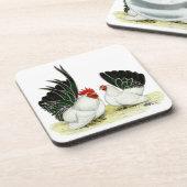 Japaner Blacktail Zwerghühner Getränkeuntersetzer (Linke Seite)