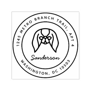 Japaner Chin/Pekingese Rücksendeadresse-Briefmark Permastempel
