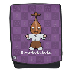 Japaner-Dichtungskitt-Mann Biwa-bokuboku: Cartoon Rucksack