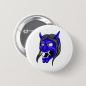 Japaner Hannya Maske Button (Vorne & Hinten)