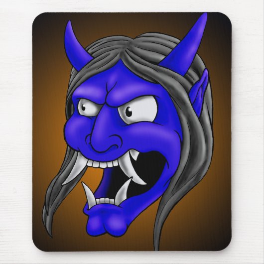 Japaner Hannya Masken-Mausunterlage Mousepad (Vorne)