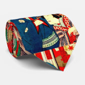 Japaner Kabuki Samurai-Geisha Woodblock Krawatte (Gerollt)