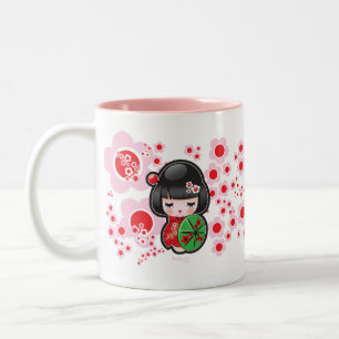 Japaner Kawaii Puppen-Tasse Zweifarbige Tasse