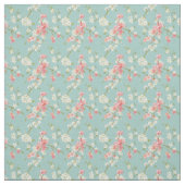 Japaner, Kirschblüte, aquamarin, weiß, rosa, mit Stoff (Muster)