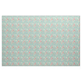 Japaner, Kirschblüte, aquamarin, weiß, rosa, mit Stoff (Fat Quarter (45,7 x 55,9 cm))