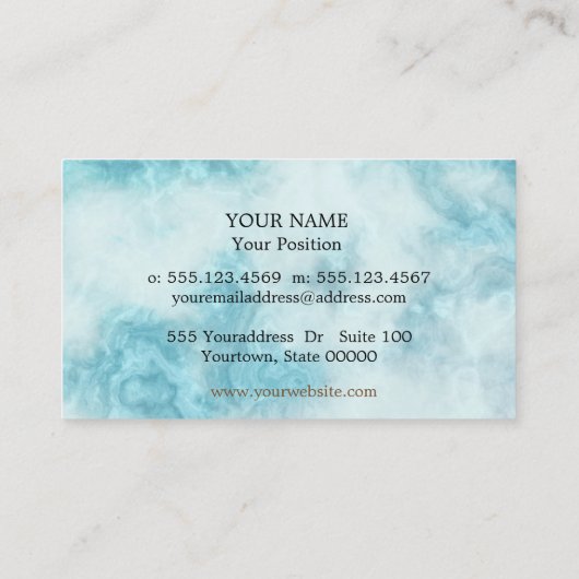 Japaner Koi auf blauem Hintergrund Visitenkarte (Rückseite)