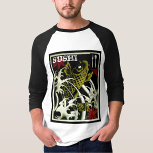 Japaner Koi Fisch-Tätowierungs-Blitz SUSHI T-Shirt