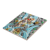 Japaner Koi Fliese (Seite)