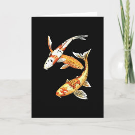 Japaner Koi Goldfisch auf Schwarzem Karte