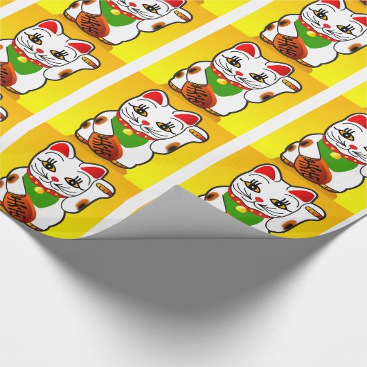 Japaner Maneki Neko Katzen-Packpapier Geschenkpapier (Ecke)