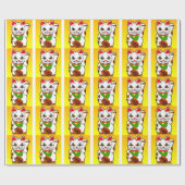 Japaner Maneki Neko Katzen-Packpapier Geschenkpapier (Flach)