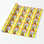 Japaner Maneki Neko Katzen-Packpapier Geschenkpapier (Ungerollt)