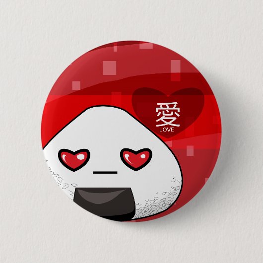 Japaner Manga Maskottchen Button (Vorderseite)