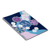 Japaner Nagarekiku Chrysantheme-Fluss mit Blumen Notizblock (Rechte Seite)