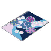 Japaner Nagarekiku Chrysantheme-Fluss mit Blumen Notizblock (Linke Seite)