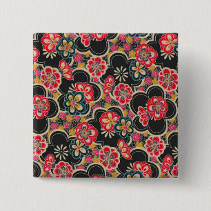 Japaner Origami Entwurfs-MehrfarbenBlumenKimono Button