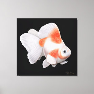 Japaner Ryukin Fantail-Goldfish eingewickelte Leinwanddruck