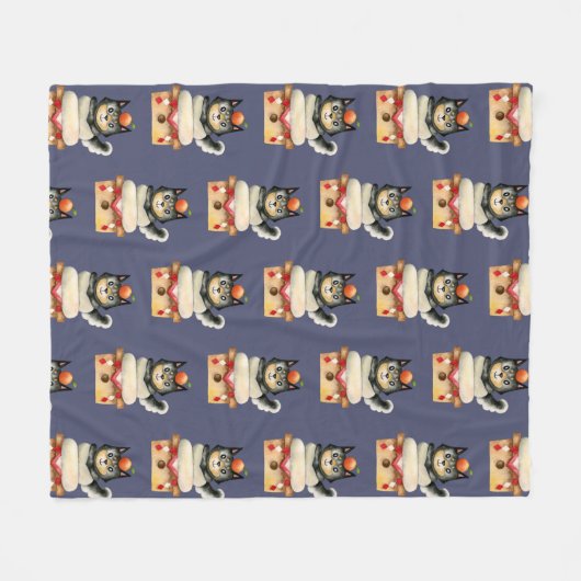 Japaner Shiba Inu HundeAquarell-Muster Fleecedecke (Vorderseite (Horizontal))