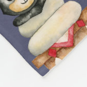 Japaner Shiba Inu HundeAquarell-Muster Fleecedecke (Ecke)