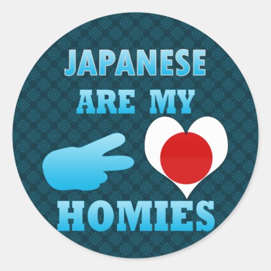 Japaner sind meine Homies Runder Aufkleber (Vorderseite)