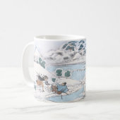Japaner Ukiyo-e der 47 Ronin kämpfenden Samurais Kaffeetasse (Vorderseite Links)