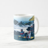 Japaner Ukiyo-e des Fudesute Berges Kaffeetasse (VorderseiteRechts)