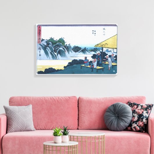 Japaner Ukiyo-e des Fudesute Berges Leinwanddruck (Insitu (Wohnzimmer))