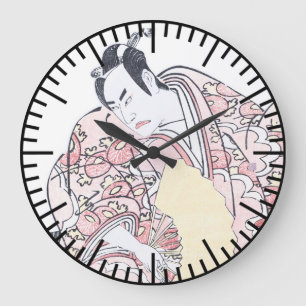 Japaner Ukiyo-e Porträt von Minamoto kein Große Wanduhr