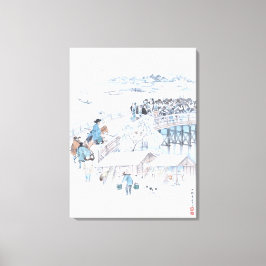 Japaner Ukiyo-e von 47 Ronin auf der Ryogoku Leinwanddruck