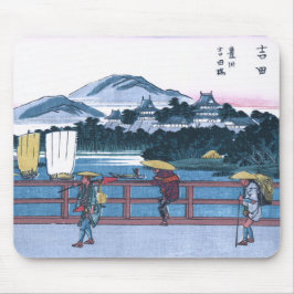 Japaner Ukiyo-e von Yoshida-Brücke durch Hiroshige Mousepad