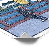 Japaner Ukiyo-e von Yoshida-Brücke durch Hiroshige Poster (Ecke)