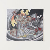 Japaner Ukiyo-e Yokai Geist durch Yoshitoshi Wandteppich (Vorderseite (Horizontal))