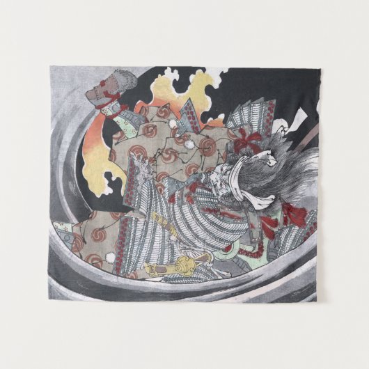 Japaner Ukiyo-e Yokai Geist durch Yoshitoshi Wandteppich (Vorderseite (Horizontal))