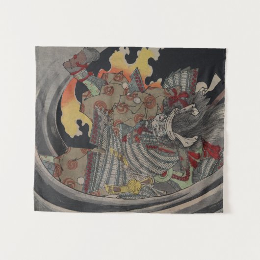 Japaner Ukiyo-e Yokai Geist durch Yoshitoshi Wandteppich (Vorderseite (Horizontal))