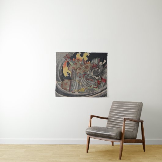 Japaner Ukiyo-e Yokai Geist durch Yoshitoshi Wandteppich (Beispiel (Horizontal))